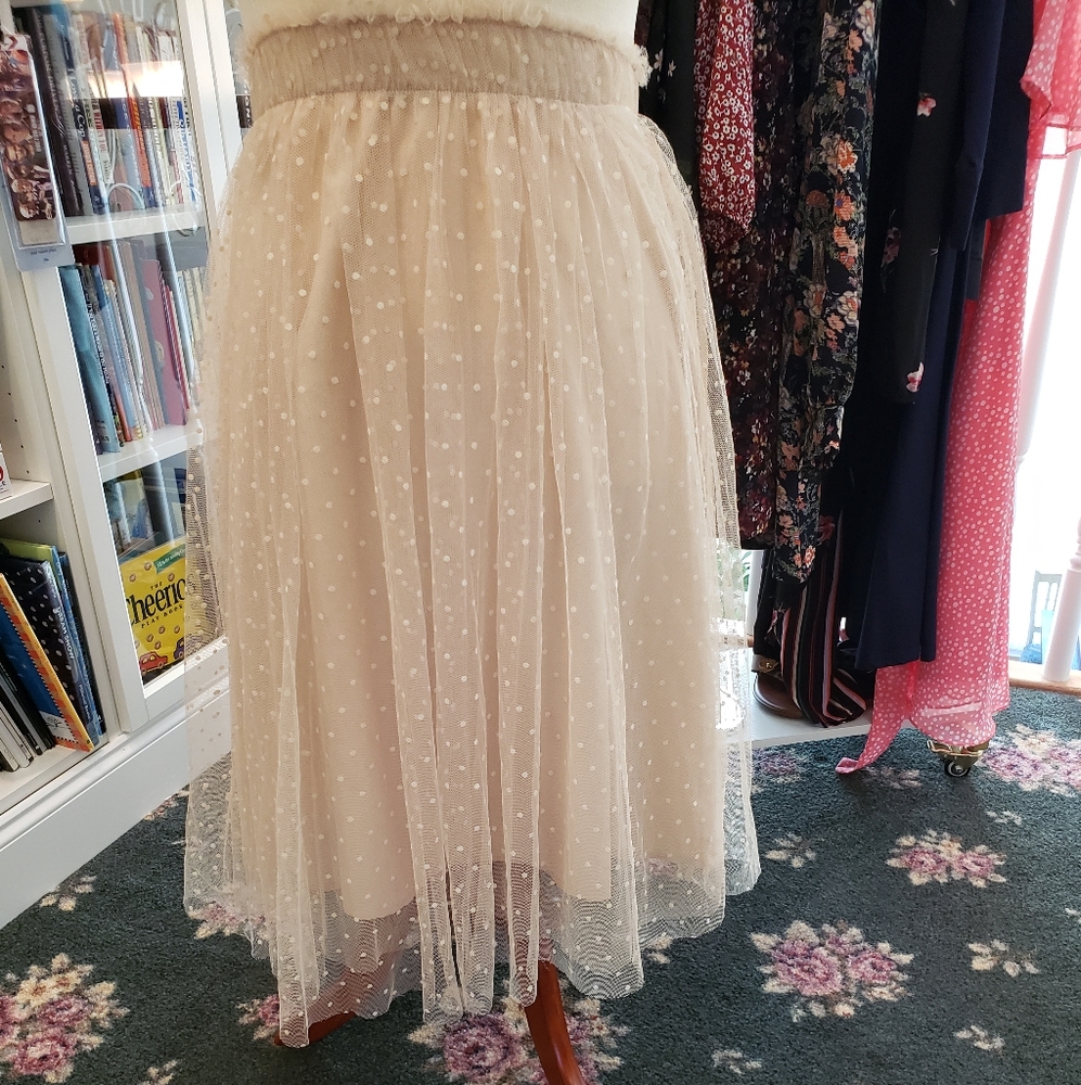 Pink Tulle Skirt -Size 8
